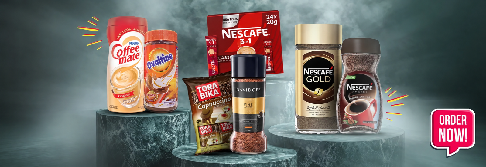 Nakhla Tea and Coffee category showcase